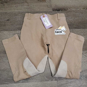 JUNIORS Hvy Cotton Breeches, Pull On *gc/fair, holes: knee & seat seam