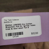 JUNIORS Hvy Cotton Breeches, Pull On *gc/fair, holes: knee & seat seam