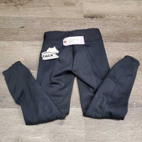 JUNIORS Fleece Winter Full Seat Riding Tight Breeches *gc/fair, seam puckers, v.pilly & snagged seat
