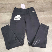 JUNIORS Fleece Lined Winter Riding Tight Breeches, Pull on *gc, rubs, frayed seams, hair, pills

