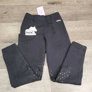 JUNIORS Fleece Lined Winter Riding Tight Breeches, Pull on *gc, rubs, frayed seams, hair, pills