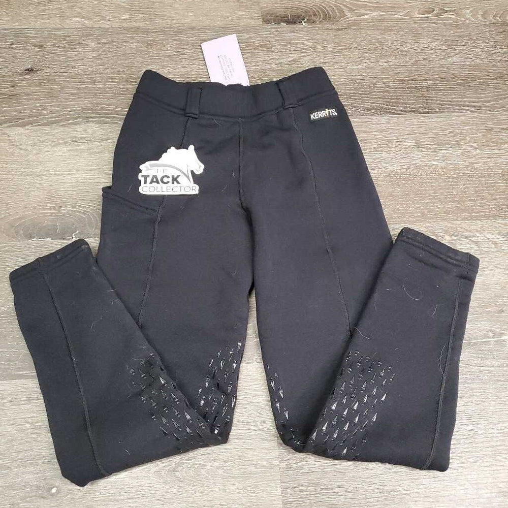 JUNIORS Fleece Lined Winter Riding Tight Breeches, Pull on *gc, rubs, frayed seams, hair, pills