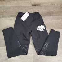 JUNIORS Fleece Lined Winter Riding Tight Breeches, Pull on *gc, rubs, frayed seams, hair, pills