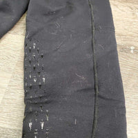 JUNIORS Fleece Lined Winter Riding Tight Breeches, Pull on *gc, rubs, frayed seams, hair, pills
