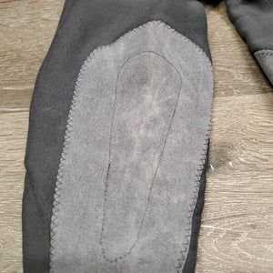JUNIORS Fleece Lined Winter Riding Tight Breeches *vgc, knees: rubs & pills
