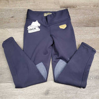 JUNIORS Fleece Lined Winter Riding Tight Breeches *gc, seat rubs & pills, stains, seam puckers