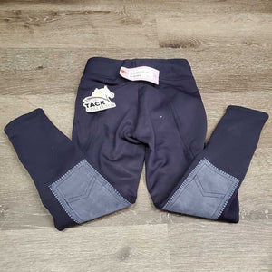 JUNIORS Fleece Lined Winter Riding Tight Breeches *gc, seat rubs & pills, stains, seam puckers