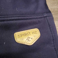 JUNIORS Fleece Lined Winter Riding Tight Breeches *gc, seat rubs & pills, stains, seam puckers

