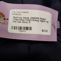 JUNIORS Fleece Lined Winter Riding Tight Breeches *gc, seat rubs & pills, stains, seam puckers
