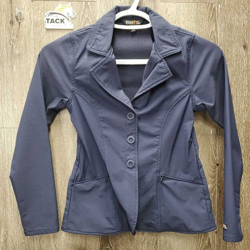 JUNIORS Technical Show Jacket, zipper, snaps *gc, faded, seam puckers, curled inner lapel lining, shrunk?puckered