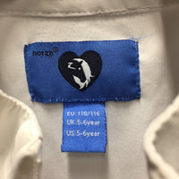 JUNIORS SS Polo Show Shirt, 1/4 Zip Up, bling *vgc, mnr stains & crinkled collar
