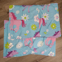 Twin Bed Set: Quilt Blanket, 2 Pillow Cases *gc, faded spots, mnr snags & threads, bare edges