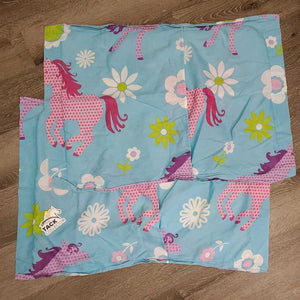 Twin Bed Set: Quilt Blanket, 2 Pillow Cases *gc, faded spots, mnr snags & threads, bare edges