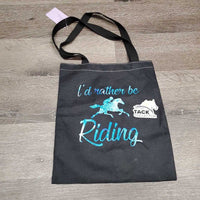 Woven Tote Bag "I'd Rather Be Riding" *vgc/xc, hair
