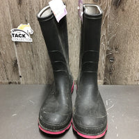 JUNIORS Pr Rubber Boots *gc, dirt/dusty, scratches, scrapes, marker

