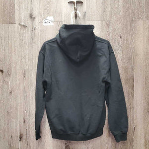 Thick Hvy Sweatshirt Hoodie "Horse Head" *gc, faded, v.pilly, clumpy lining