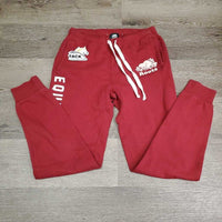 Sweat Pants "Equestrian", Drawstring Waist *gc, rubs & pills, faded
