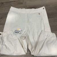 Rain Riding Pant Breeches, velcro & zipper sides *gc, older, stains, peeling inner seam tape, seam puckers, hairy velcro
