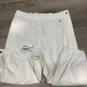 Rain Riding Pant Breeches, velcro & zipper sides *gc, older, stains, peeling inner seam tape, seam puckers, hairy velcro