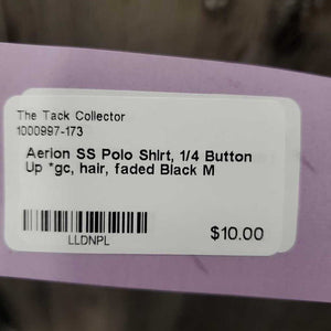 SS Polo Shirt, 1/4 Button Up *gc, hair, faded