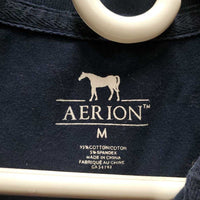 SS Polo Shirt, 1/4 Button Up *gc, hair, faded

