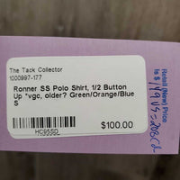 SS Polo Shirt, 1/2 Button Up *vgc, older?
