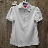 SS Polo Shirt, 1/2 Button Up *xc, v.mnr snag, older?
