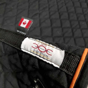 Quilt Dressage Saddle Pad, 1x Piping *gc, mrn hair, faded, dirt, pills, rubs, cut tabs