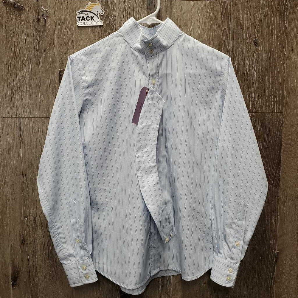 LS Show Shirt, 1x Button Collar *vgc, older, seam puckers, bubbled