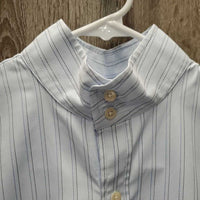 LS Show Shirt, 1x Button Collar *vgc, older, seam puckers, bubbled
