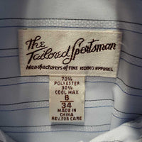 LS Show Shirt, 1x Button Collar *vgc, older, seam puckers, bubbled

