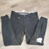Full Seat Breeches *gc, faded, pulled seam, seam puckers, older
