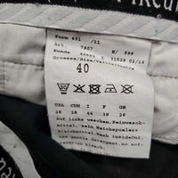 Full Seat Breeches *gc, faded, pulled seam, seam puckers, older
