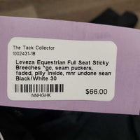 Full Seat Sticky Breeches, Pull On *gc, seam puckers, faded, pilly inside, mnr undone seam
