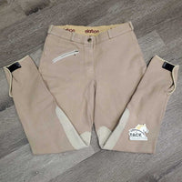 Hvy Cotton Breeches *gc, older, faded & mnr undone seams, mnr hairy velcro
