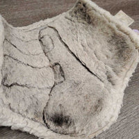 Pr Fleece Closed Boots, velcro *fair, v.hairy, dirt, stains, peeling, cracks, unstitched, threads
