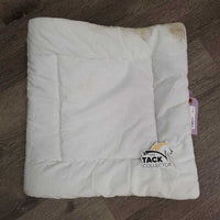 2 Cotton Pillow Leg Quilts *gc, clean, stains, mnr hair, creases, folds, sm edge holes