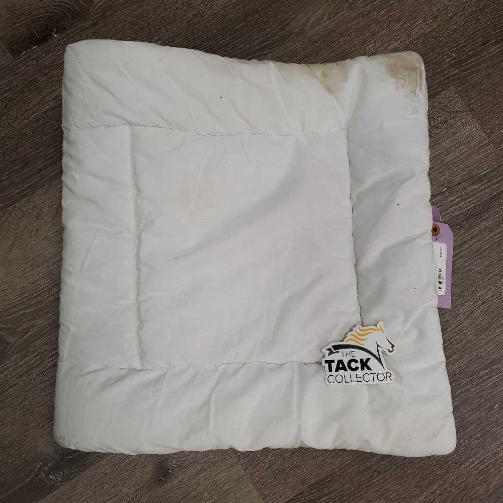 2 Cotton Pillow Leg Quilts *gc, clean, stains, mnr hair, creases, folds, sm edge holes