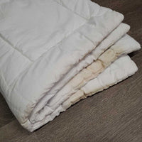 2 Cotton Pillow Leg Quilts *gc, clean, stains, mnr hair, creases, folds, sm edge holes
