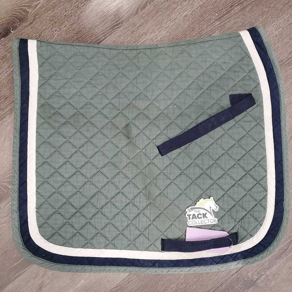 Quilt Dressage Saddle Pad *gc, clean, faded, mnr hair, stains, rubs, pills, frayed edge