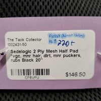 2 Ply Mesh Half Pad *vgc, mnr hair, dirt, mnr puckers, rubs
