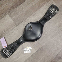 Small Padded Belly Short Girth Girth, 2x Els, D Ring *gc/fair, clean & dirty seams, scratches, deep creases & cracks
