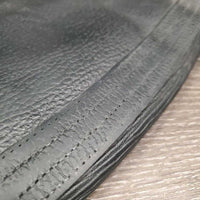 Hvy Leather Half Chaps, bag *gc, clean, mnr dirt, rubs & fading, undone stitching

