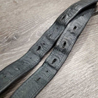 Thick Soft Nylon Lined Stirrup Leathers *gc, clean, stretched holes, creases, dents, mnr loose threads, rubs & scrapes
