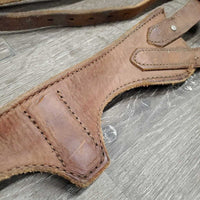 Miracle Leather Cribbing Collar *gc, dirty, hair, stains, scrapes, stiff, dents
