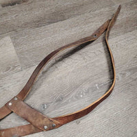 Miracle Leather Cribbing Collar *gc, dirty, hair, stains, scrapes, stiff, dents
