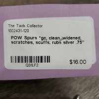 POW Spurs *gc, clean, widened, scratches, scuffs, rubs
