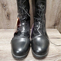 Field Boots, Pull On, Black Plastic Forms *gc, clean, creased, crumpled foot
