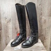 Field Boots, Pull On, Black Plastic Forms *gc, clean, creased, crumpled foot
