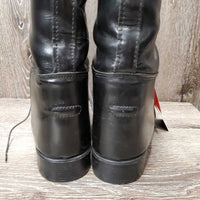 Field Boots, Pull On, Black Plastic Forms *gc, clean, creased, crumpled foot